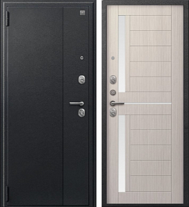 Товар Дверь A-01 черный сатин - капучино 3д DIS007326