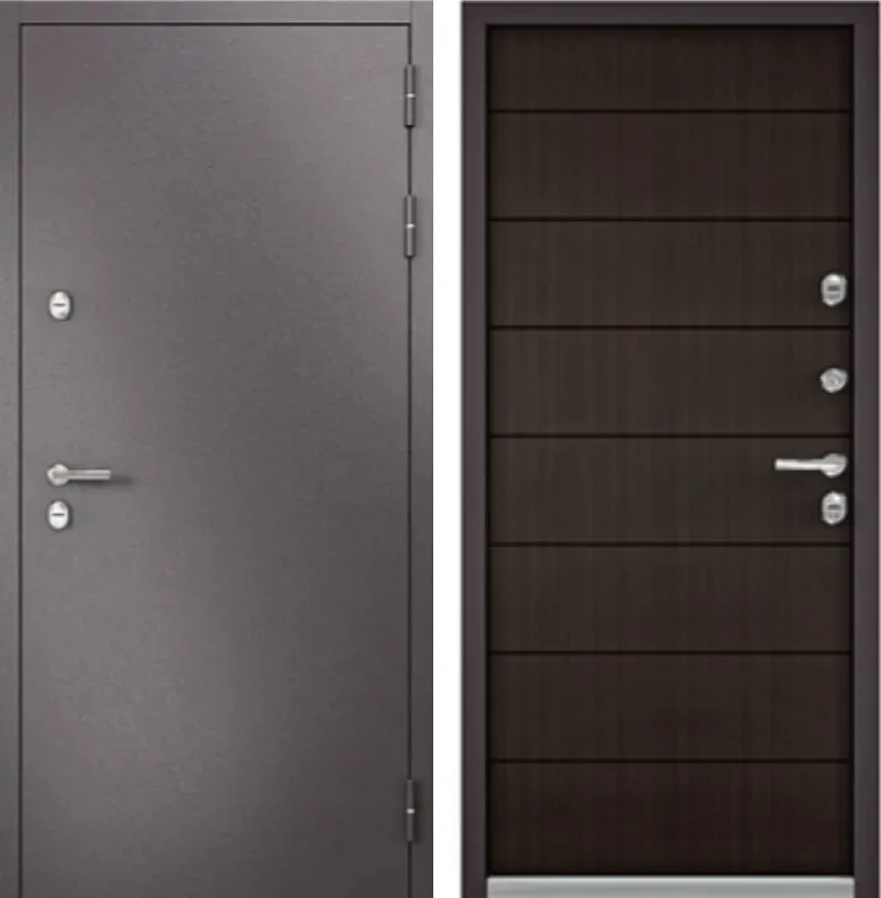 Фото Дверь Бульдорс TERMO STANDART MP БУКЛЕ шоколад/Шоколад ларче - 135 DIS006937